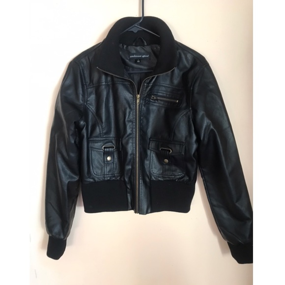 Ambiance Apparel Black Leather Jacket - Picture 1 of 4
